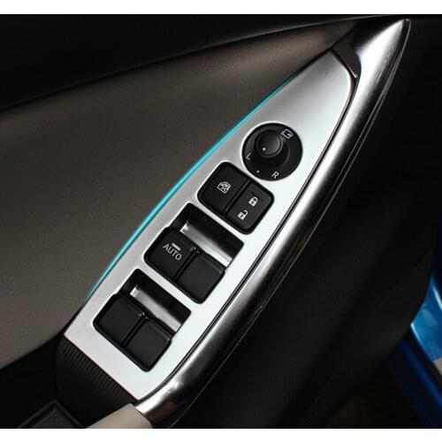 For MAZDA CX-5 2012 2013 2014 2015 2016 CX5 CX 5 LHD Car ABS Inner Door Armrest Window Lift Switch Button Cover Car Styling 4pcs