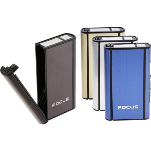 Pocket Carrying Cigarette Box Case Windproof for Hold 10 Regular Size