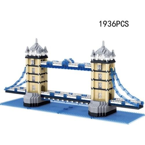 Disney Mickey mouse Around the World micro diamond block Tower Bridge London United Kingdom model building brick toy nanobrick