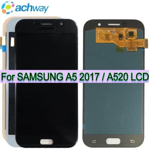 5.2"For SAMSUNG GALAXY A5 2017 LCD A520 A520F SM-A520F Display Touch Screen Digitizer Assembly Replacement For SAMSUNG A520 LCD