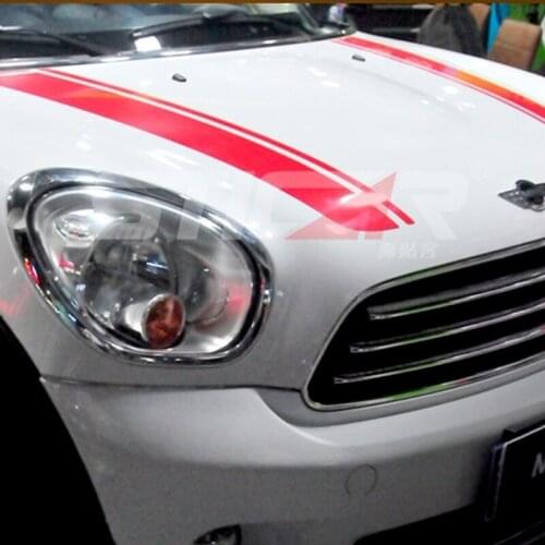 Brand New Oracal Material UV Protected Car Head Sticker Black and Red Color For Mini Cooper Countryman