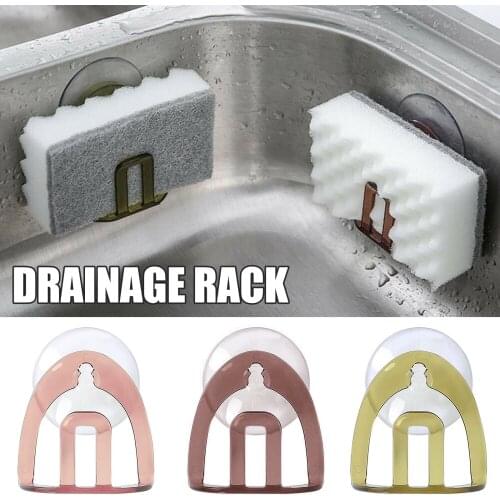 Made of high quality material,durable Wall Mount Punch Free Sponge Rack Sink Organizer Storage Holder Kitchen Accessories TS2