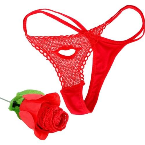 Roses Shape Lace Lingerie Novel Design Random Send Womens Underwear Lady Sexy Thongs G String Womens Panties Exotic Apparel