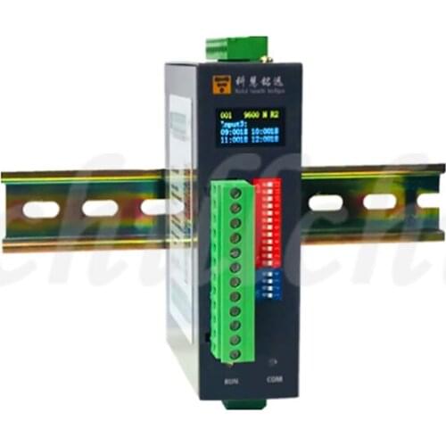 Analog digital input and output IO module ModbusRTU&TCP RS485/232 16 in 4 out