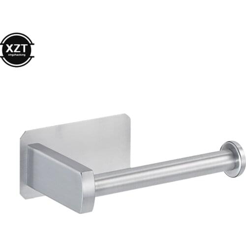 1 PC Wall-mounted Toilet Paper Holder Bathroom Roll Paper Accessories Stainless Steel Kitchen Paper Towel Household Accessories