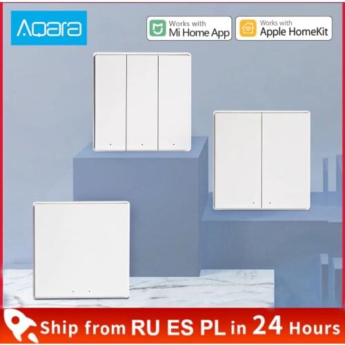 Xiaomi Aqara D1 Wall Switch Smart home Light Control Without Neutral Single Fire Wire Zero Line ZigBee Wireless Key Switchs