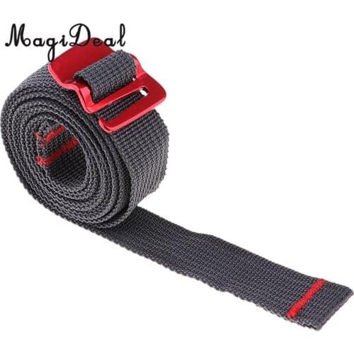 1.5m Strapping Cord Tape Nylon Rope Belt with Quick Release Metal Hook for Tightening up Backpacks, Tents, Sleeping Bag, Luggage