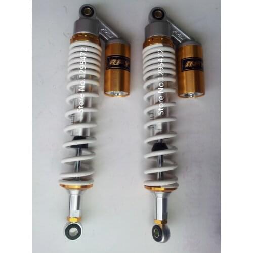 New 370mm/380mm Motorcycle 8mm spring Shock Absorber for Honda/Suzuki/Yamaha/Kawasaki ATV color white+silver+gold
