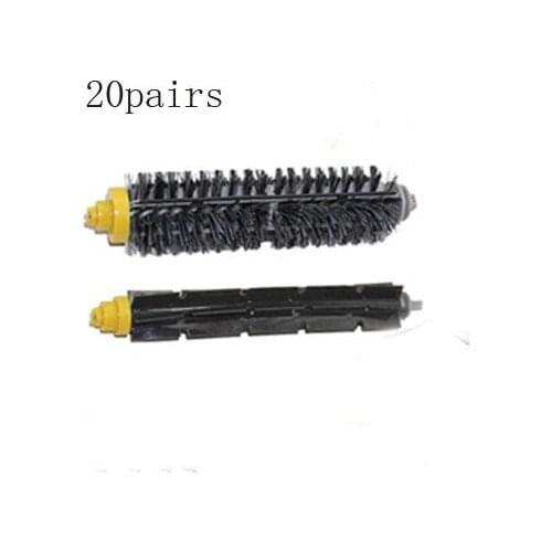 Wholesale 20pairs Bristle & Flexible Beater Brush for irobot roomba 600 700 Series 620 630 650 660 770 780 790