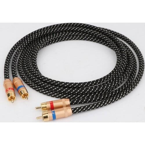 Pair YTER X401Hi End Audio Cable High End HIFI RCA Audio Cables With Nakamiche Plug Audio Cable