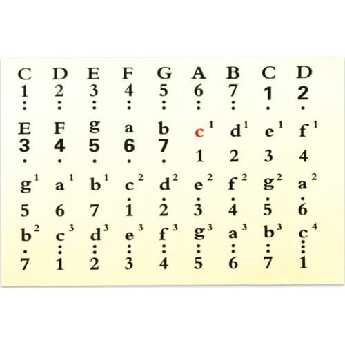 61 Key Electronic Piano Keyboard Note Transparent Sticker For White Keys Piano Learner Practice