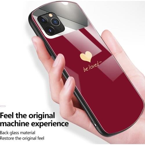 Luxury Cute Oval Heart-shaped Tempered Glass Phone Case For iPhone 12 11 Pro Max XSmax XR X SE 8 7 6 Plus Mirror Silicone Cover