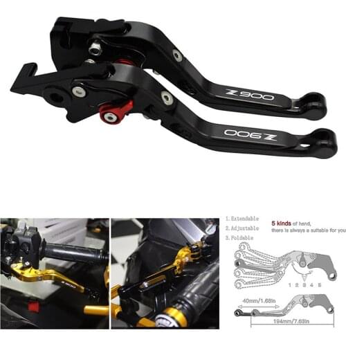New Motorcycle Handle Brake and Clutch Levers For Kawasaki Z900 Z 900 2017 2018 2019 2020 SEMSPEED Folding Extendable Levers