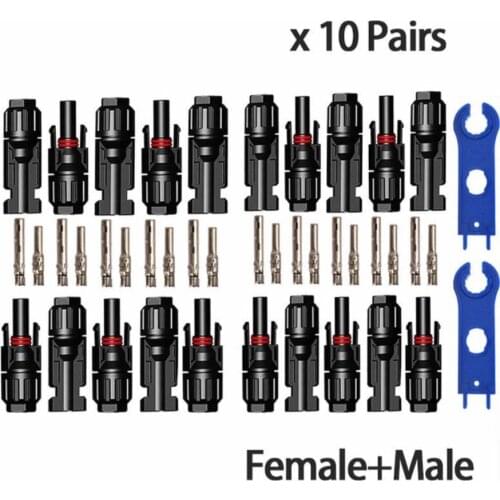 10 Pairs Male and Female Solar Panel SolarConnector Used for Solar Cable Suitable Cable Cross Sections 2.5mm2~6.0mm2 solar wires