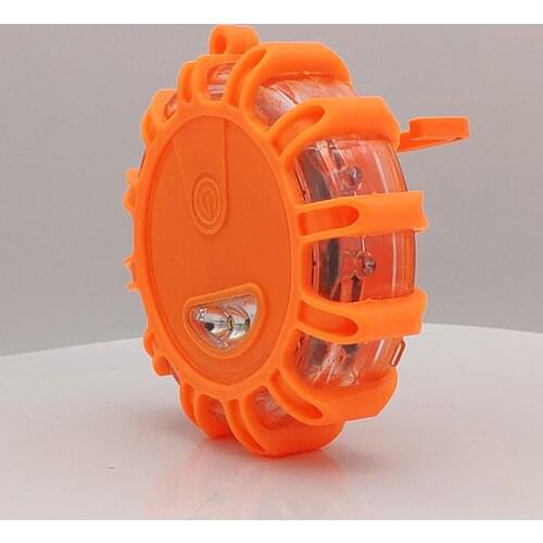 LED Road Flare Flashing Warning Light Roadside Emergency Flare Disc Beacon Lamp with Magnetic Base for Car Marine Boat