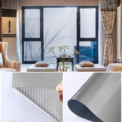 One Way Mirror Window Blackout Film Anti Look Privacy Sunscreen Reflective Film Glass NonAdhesive Vinyl Stickers Vintage Lattice
