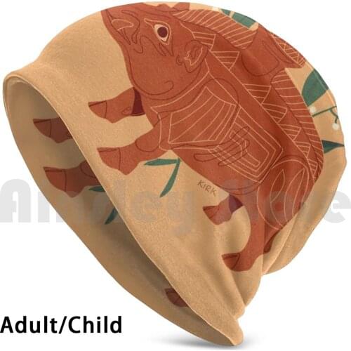 Etruscan Boar-Floral Artefacts Beanies Knit Hat Hip Hop Archaeology History Etruscan Etruria Ancient