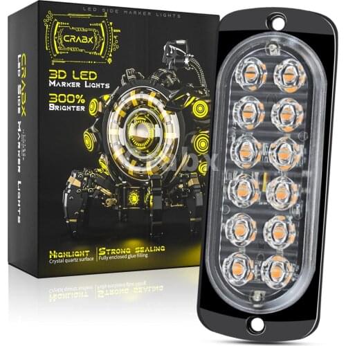 Car External Lights 12V 12 SMD LED Auto Car Motorcycle Bus Truck Lorry Side Marker Indicator Light Low Trailer Rear Warning Lamp