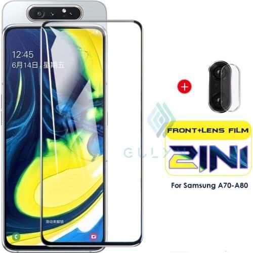 2 in 1 Camera Glass For Samsung M30S A51 Tempered Glass Screen Protector For A10 A30 A40 A50 A60 A70 A80 S M30 Back Len Film
