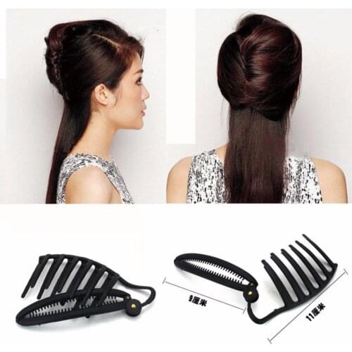 1 pcs Black Hair Braider Updo Bun Comb And Clip Tool Set for Hair Twist Maker Holder Women Girls Hair Styling Tools
