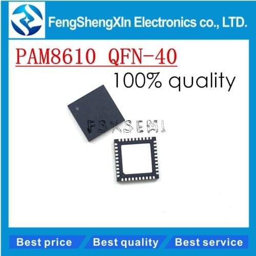 10pcs/lot New PAM8610 QFN-40 PAM8610TR Audio amplifier IC