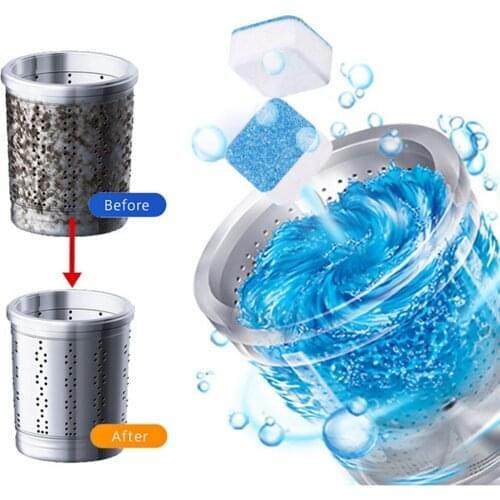 New 10Pcs Washing Machine Cleaner Washer Remover Descaler Deep Cleaning Detergent Effervescent Tablet Laundry Home Cleaning tool