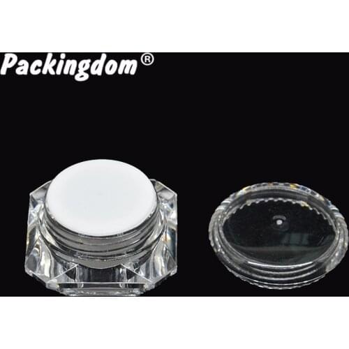 20pcs Plastic Cosmetic Jar Diamond Shape Container Cream Pots Double Wall Empty Sample Packaging Tin Containers Box 5g 10g 15g