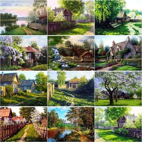 5D DIY Diamond Painting Landscape Tree Diamond Embroidery Chunjing Cross Stitch Crafts Full Square Round Drill Home Decor Gift