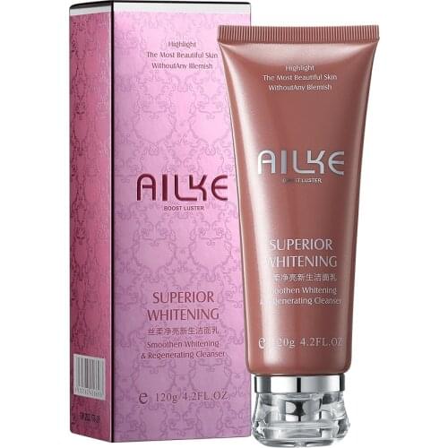 AILKE rose Facial cleanser women Whitening Moisturizing cleaning cleaner Hydrating Anti-Wrinkle acne oil control face care scrub