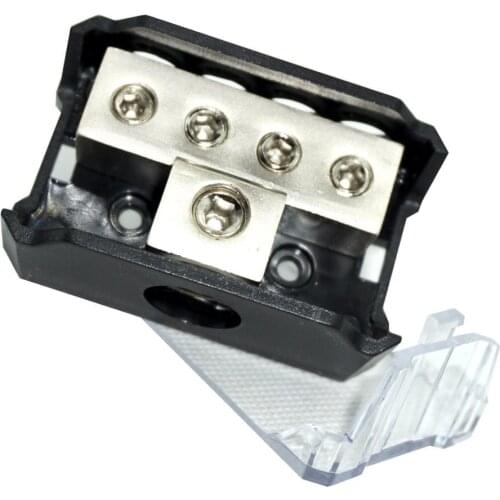 Power Ground Distribution Block 1*0GA Inputs & 4*4GA Outputs For Car Audio