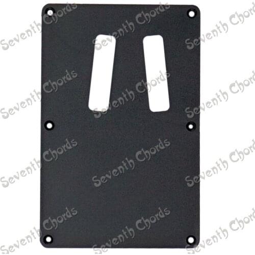 Black Plastic 2 Trough Guitar Pickguard Cavity Cover Cover Back Plate Wiring BackPlate for Guitar Bass / LJ-1001