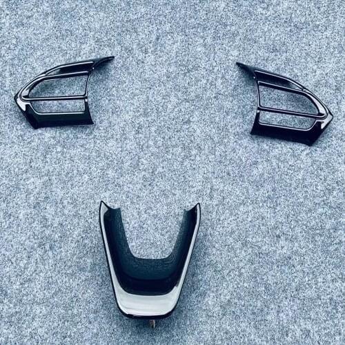 For Toyota Yaris Cross 2020 2021 ABS Black Paint Car Steering Wheel Cover Trim Interior Frame Sticker Styling Accessories