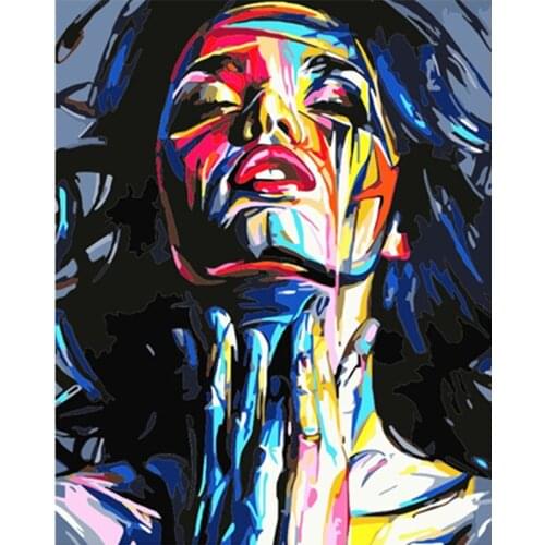 Painting By Numbers DIY Dropshipping 40x50 50x65cm Sexy beautiful rock girl Figure Canvas Wedding Decoration Art picture Gift