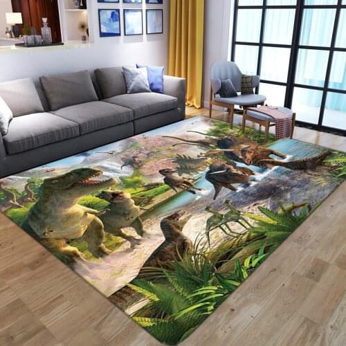 Animal jungle dinosaur Mat Flannel 3D Printed Carpet Kids Room Floor Mat Home Decor Carpet for Living Room Bedroom sofa Area Rug