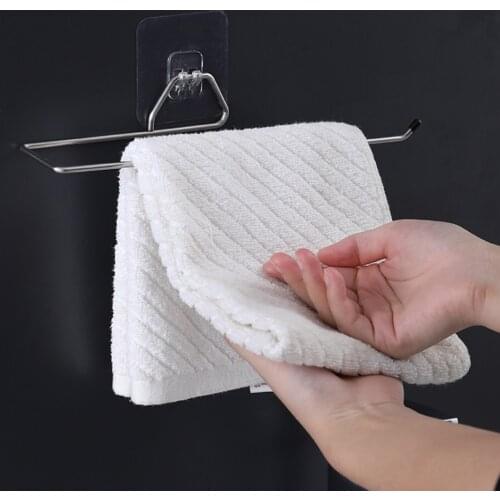 Kitchen Paper Roll Holder Towel Hanger Rack Toilet Paper Holders Bathroom Organizer Shelf Bar Cabinet Rag Hanging Holder