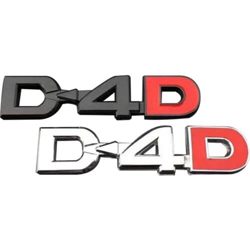 Metal D.4D Badge D4D Four-Wheel Drive Emblem Car Rear Truck Stickers Decals Car Styling For Highlander Land Cruiser Prado Tundra