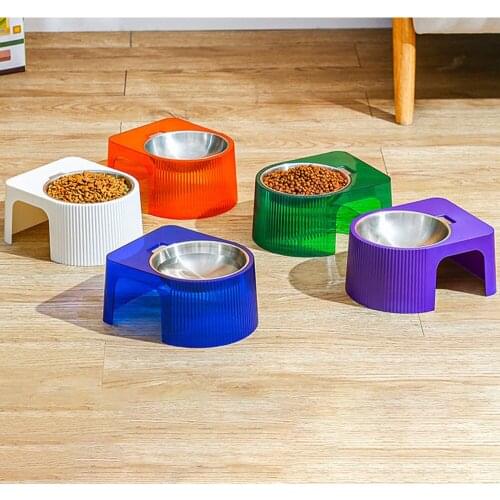 Pet Cat Stainless Steel Bowl Pet Food Drinking Bowl Puppy Feeder Cup For Small Medium Dog Pet Travel Portable Feeding Supplies