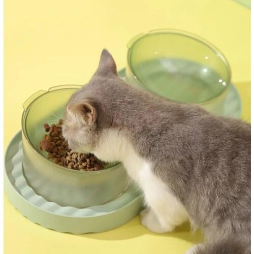 Multifunctional Bowl For Cat Heightening Neck Protection Pet Bowl Winter Physical Heating Feeder Bowl For Puppy Dogs