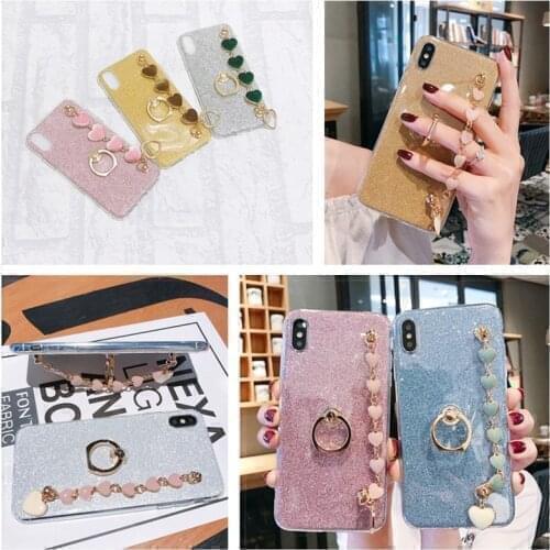 Fashion Bracelet Ring Holder Case for Oneplus N10 N100 8 Pro 8T 7 7T 6 6T 5 5T 3 3T Luxury Glitter Chain Phone Cover