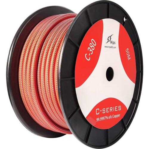 MPS C-380 99.99997% 6N OFC Hifi Audio Speaker Cable AC Power Cord Wire For Hifi CD Player Amplifier RCA Turntable Recorder DIY