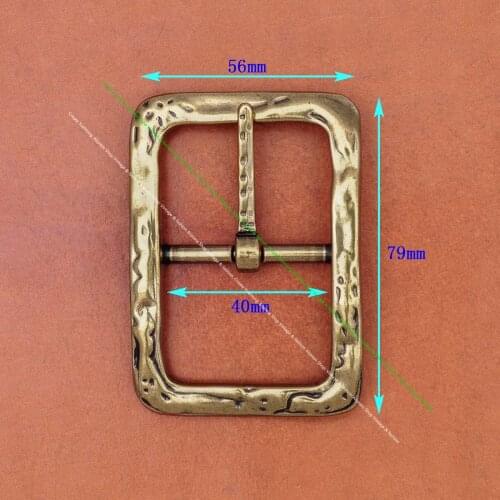 Men Heavy Strong Embossed Solid Gold Huge Center Bar Pin Prong Leather Belt Buckle Replacement fits 40mm