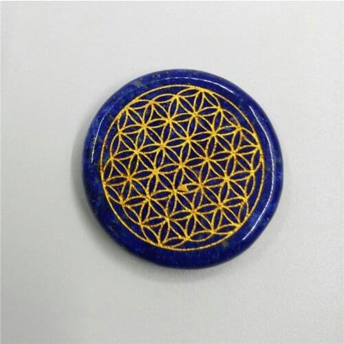 Natural lapis lazuil Crystal Flower of Life beautiful lapis lazuil quartz Stone Flower of Life pendant healing for gift