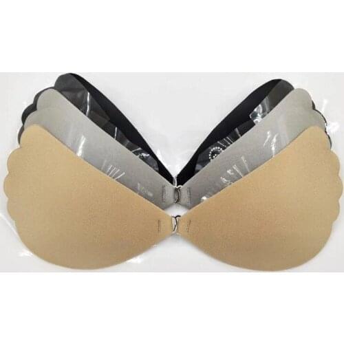 Invisible Backless Strapless Silicone Push Up Bra Sexy Women Fly bra With Buckle