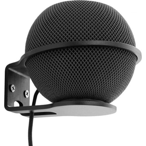 New Aluminum Alloy Wall Mount Stand Hanger For Apple HomePod Mini Smart Speaker Outlet Holder Space Saving Non-slip Bracket