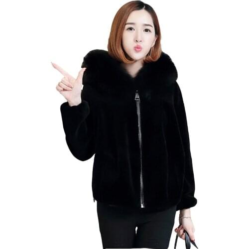 ODFVEBX Fur Coats With Collar