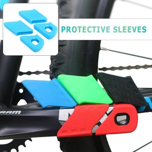Mountain Road Bike Shock-proof Crank Protector Silicone Anti-slip Disc Crank Protective Sleeve Bicycle Accessories