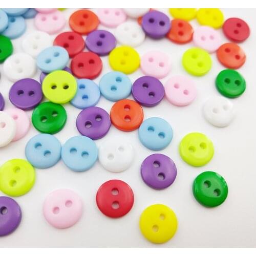 2 Holes Mix Color Plastic Buttons 6/9/11/13/15/20mm Handmade DIY Clothes Bags Coat Sewing Crafts Scrapbooking Accessories