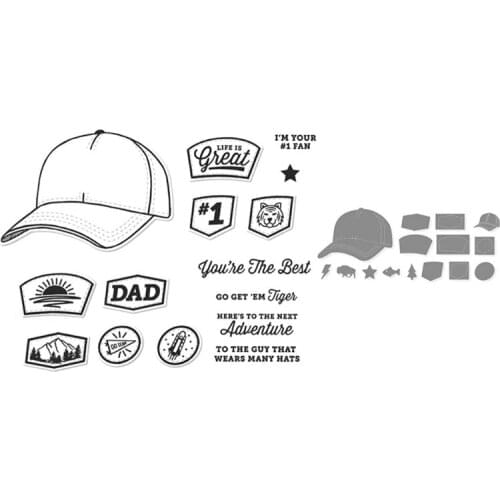 T84E Fathers Day Silicone Seal Carbon Steel Cutting Dies DIY Scrapbooking Photo