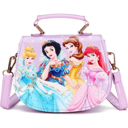 Disney Princess Shoulder Bag Girl Birthday Gift present Cartoon Kids Small Bag Girl kawaii Bag