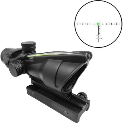 Tactical Hunting 4X32 Real Fiber Green Illuminated Scope Horseshoe Reticle Tactical Optical Sights